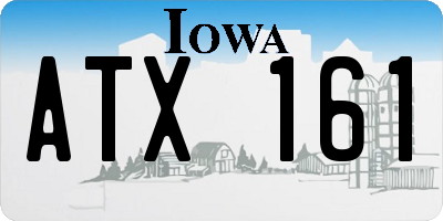 IA license plate ATX161
