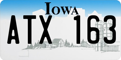 IA license plate ATX163