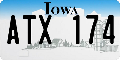 IA license plate ATX174