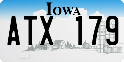 IA license plate ATX179