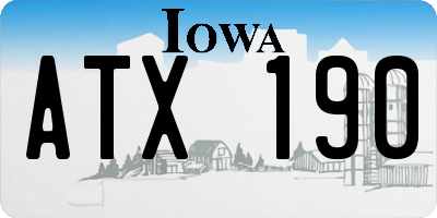 IA license plate ATX190