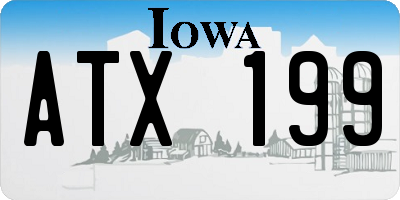 IA license plate ATX199