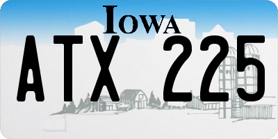 IA license plate ATX225
