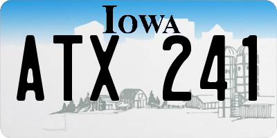 IA license plate ATX241