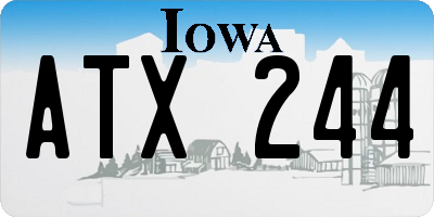 IA license plate ATX244