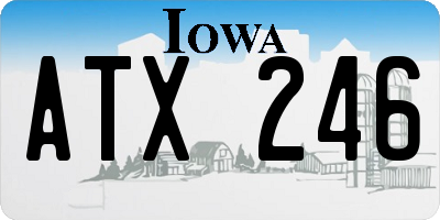IA license plate ATX246