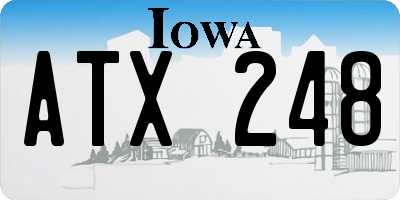 IA license plate ATX248