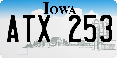 IA license plate ATX253