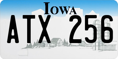 IA license plate ATX256