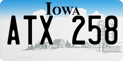 IA license plate ATX258