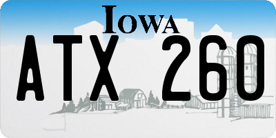 IA license plate ATX260