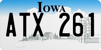 IA license plate ATX261