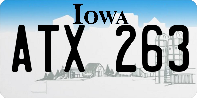 IA license plate ATX263