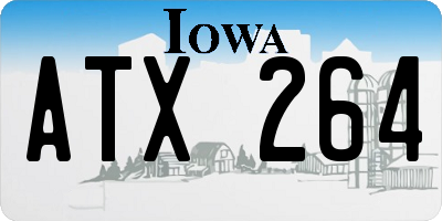IA license plate ATX264