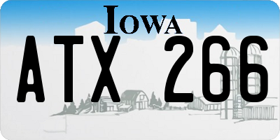 IA license plate ATX266