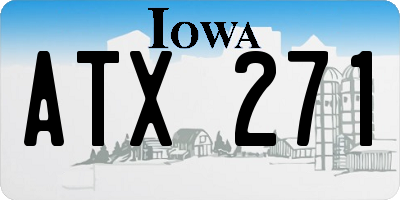 IA license plate ATX271
