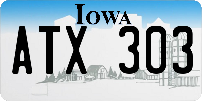 IA license plate ATX303