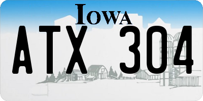 IA license plate ATX304