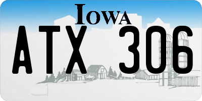 IA license plate ATX306