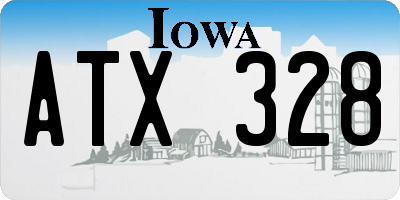 IA license plate ATX328
