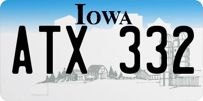 IA license plate ATX332
