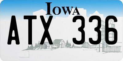 IA license plate ATX336