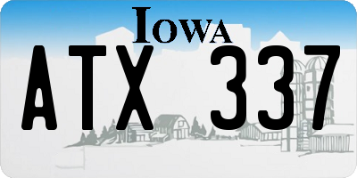 IA license plate ATX337