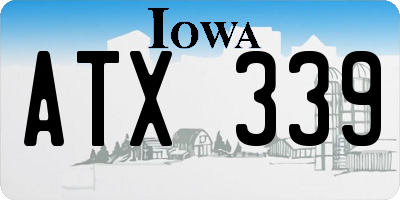 IA license plate ATX339