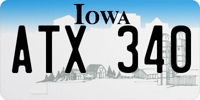 IA license plate ATX340