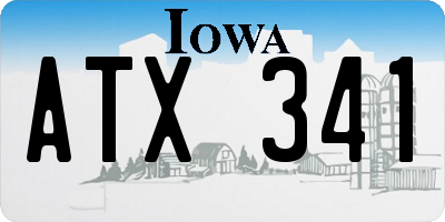 IA license plate ATX341