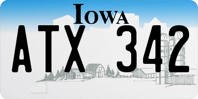 IA license plate ATX342