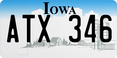 IA license plate ATX346