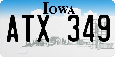 IA license plate ATX349
