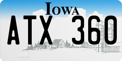 IA license plate ATX360