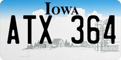 IA license plate ATX364
