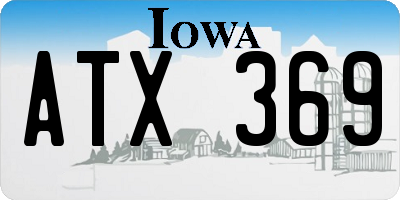 IA license plate ATX369