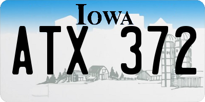 IA license plate ATX372