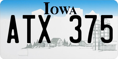 IA license plate ATX375