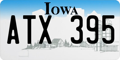 IA license plate ATX395