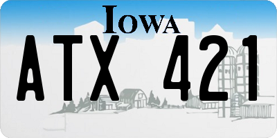 IA license plate ATX421