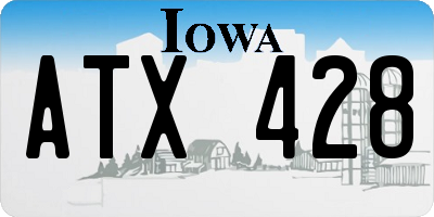 IA license plate ATX428