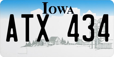 IA license plate ATX434