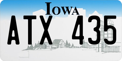 IA license plate ATX435