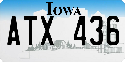 IA license plate ATX436