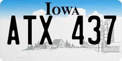 IA license plate ATX437