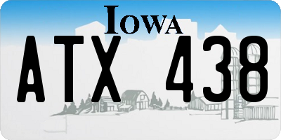 IA license plate ATX438