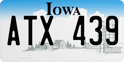 IA license plate ATX439