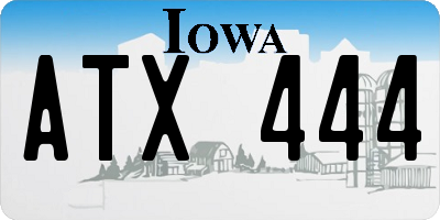 IA license plate ATX444
