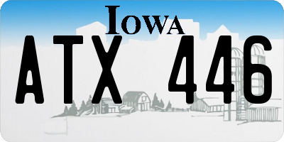 IA license plate ATX446