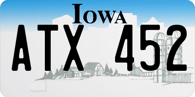 IA license plate ATX452